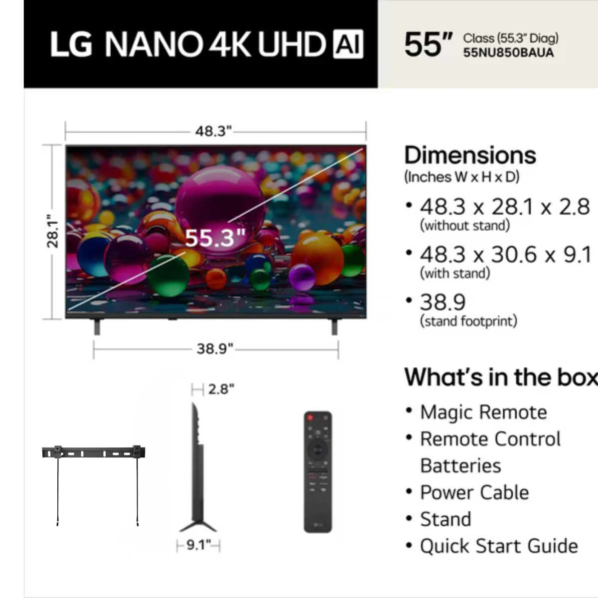 55-Inch 4K UHD Smart TV G99400