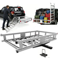 500LBS Aluminum Alloy Folding Hitch Cargo Carrier with Ramp A961