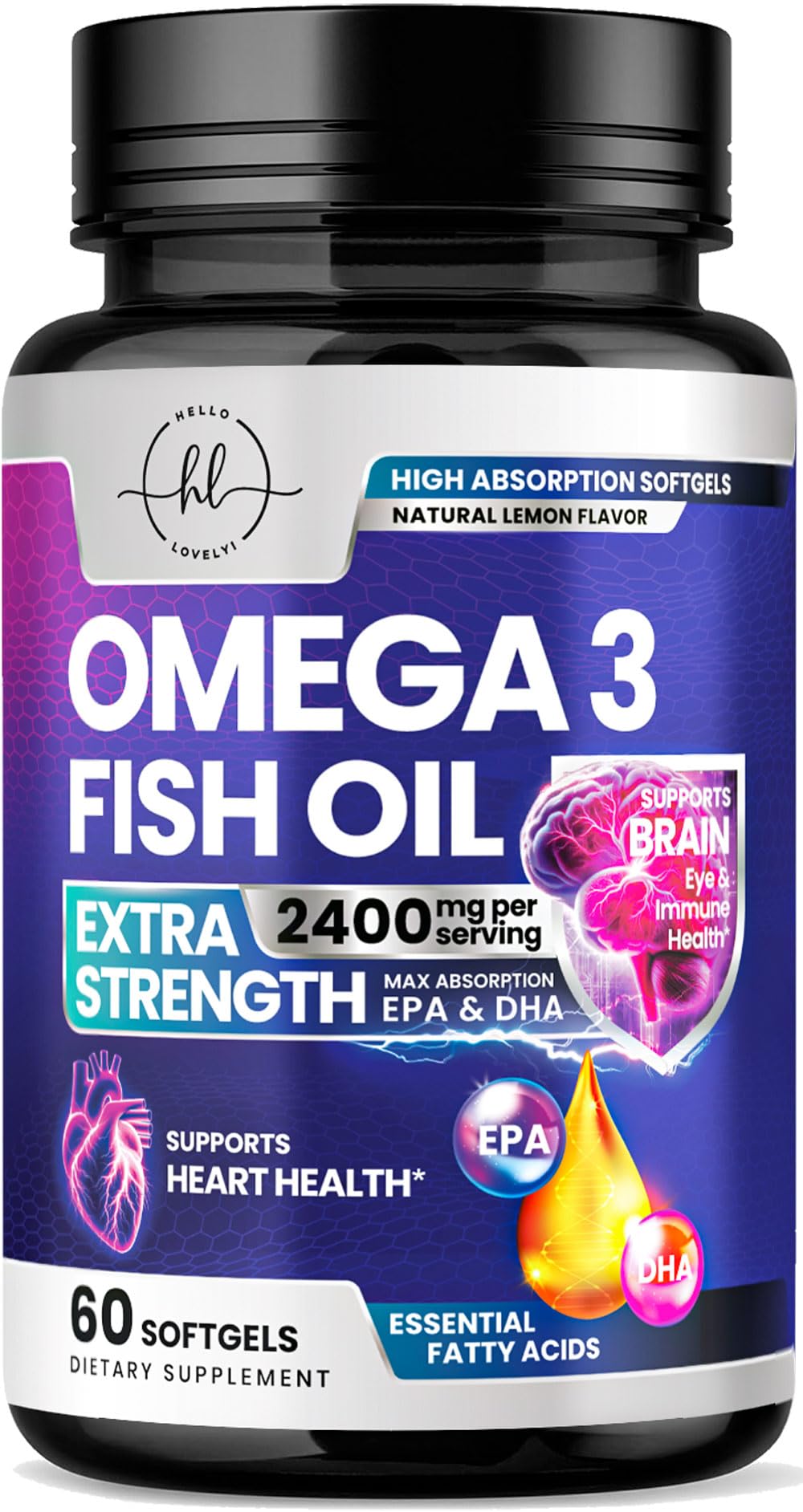 2400mg Omega 3 Fish Oil Softgels X27751