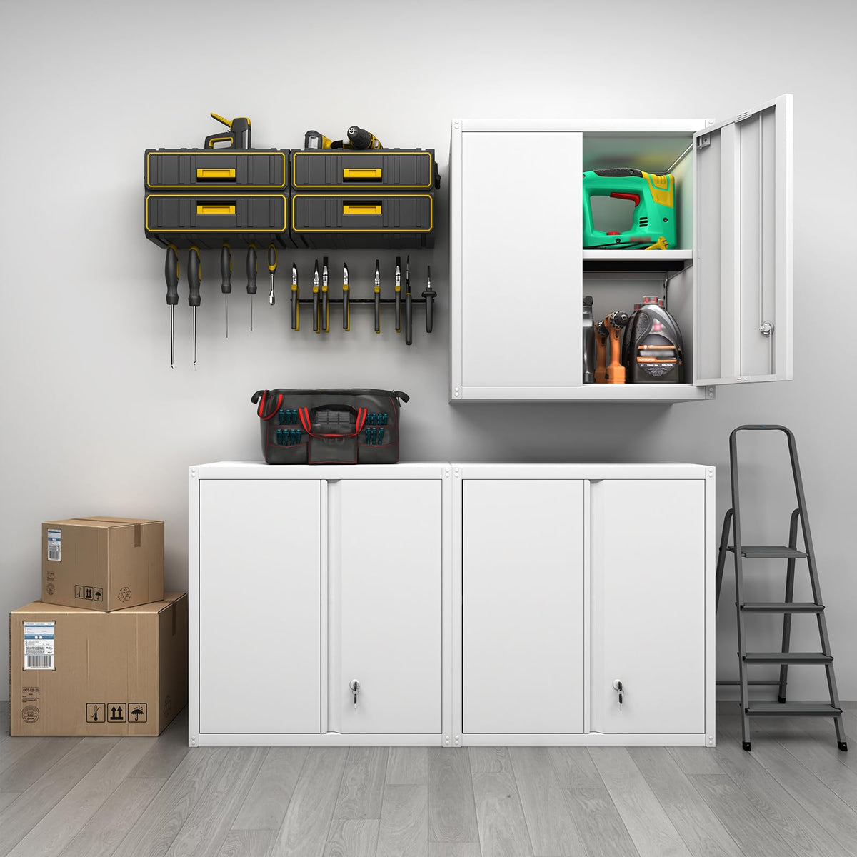 Metal Wall Mounted Storage Cabinet with Lock W717