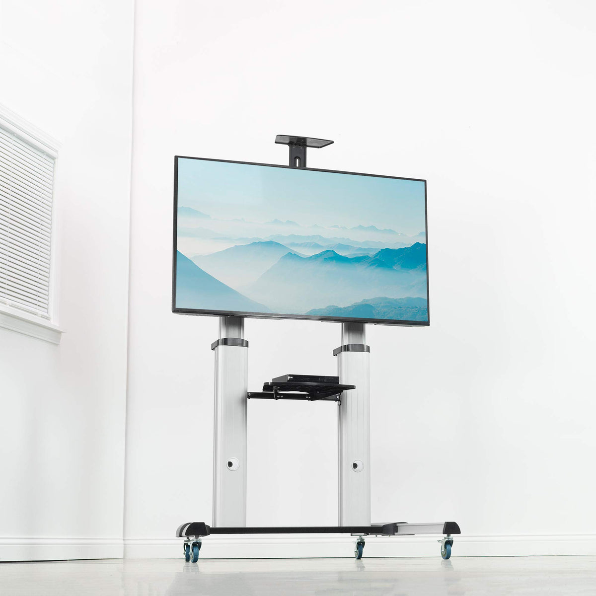 Adjustable Rolling Mobile TV Stand E51350