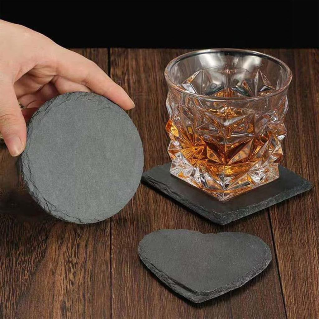 Natural Stone Square Drink Coasters Set H634581
