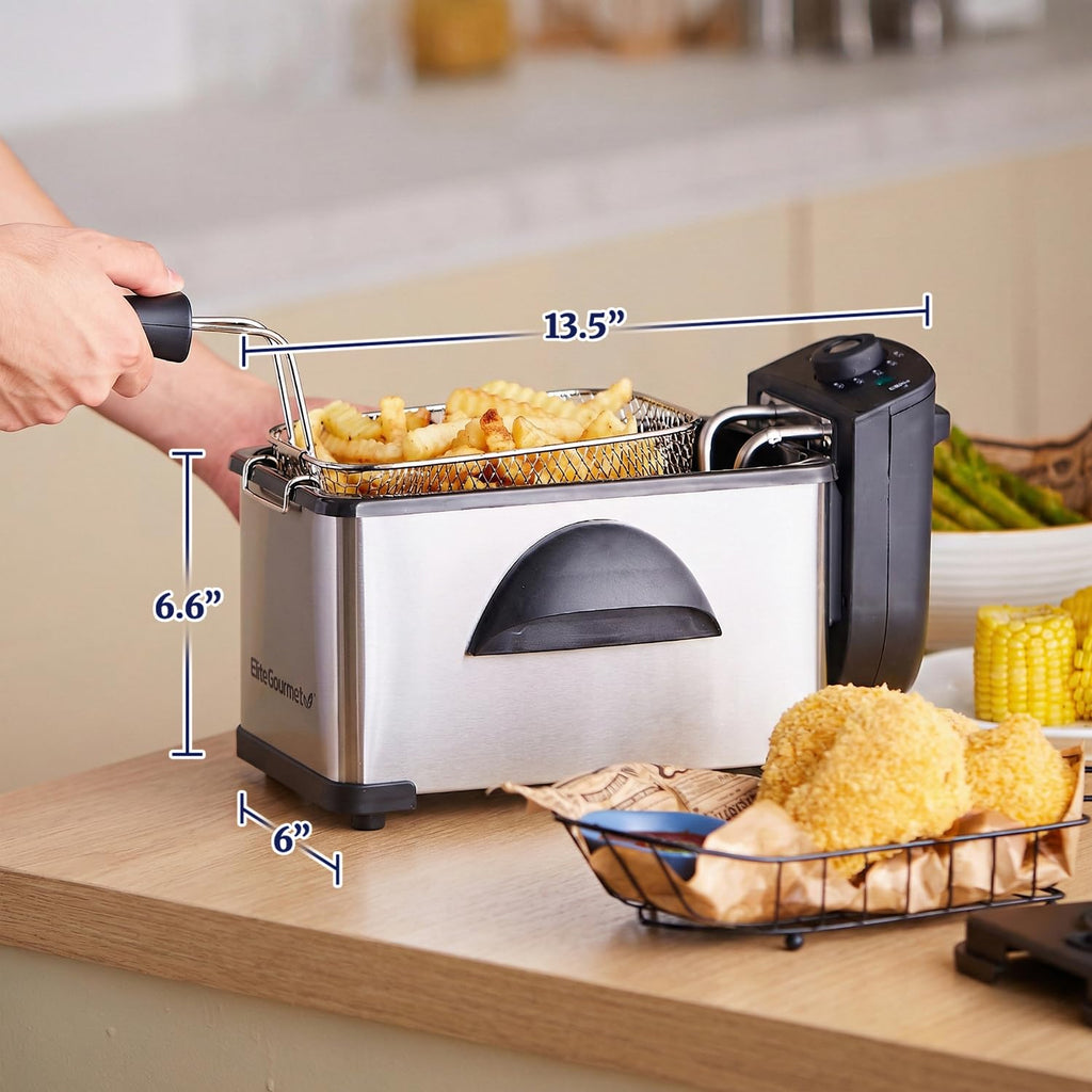 2Qt Immersion Deep Fryer with Removable Basket U1522