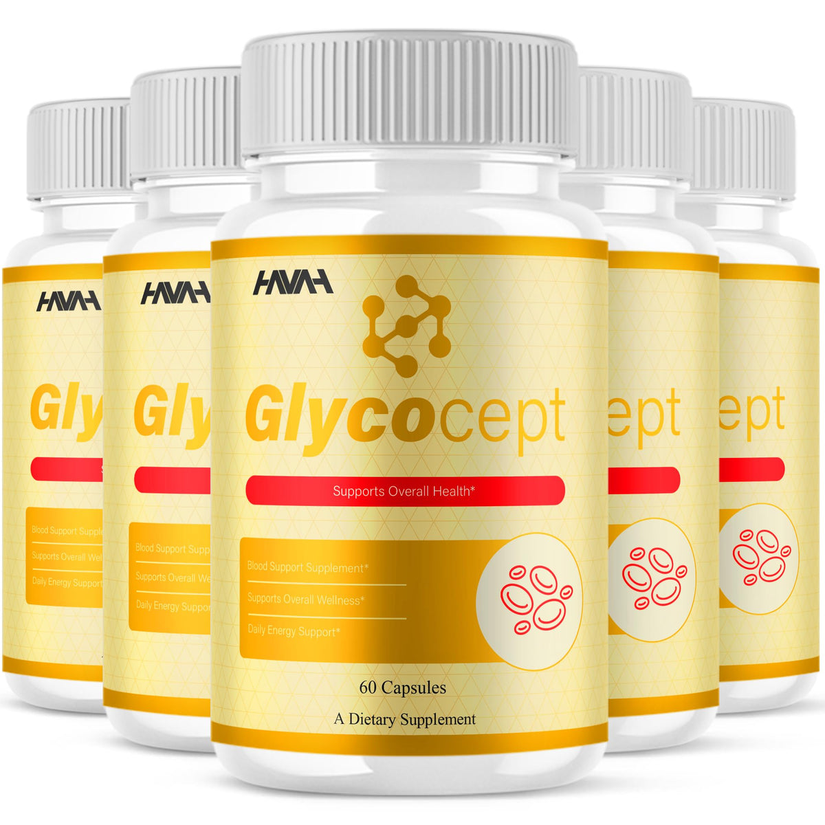 5 Pack 300 Capsules Blood Support U36136