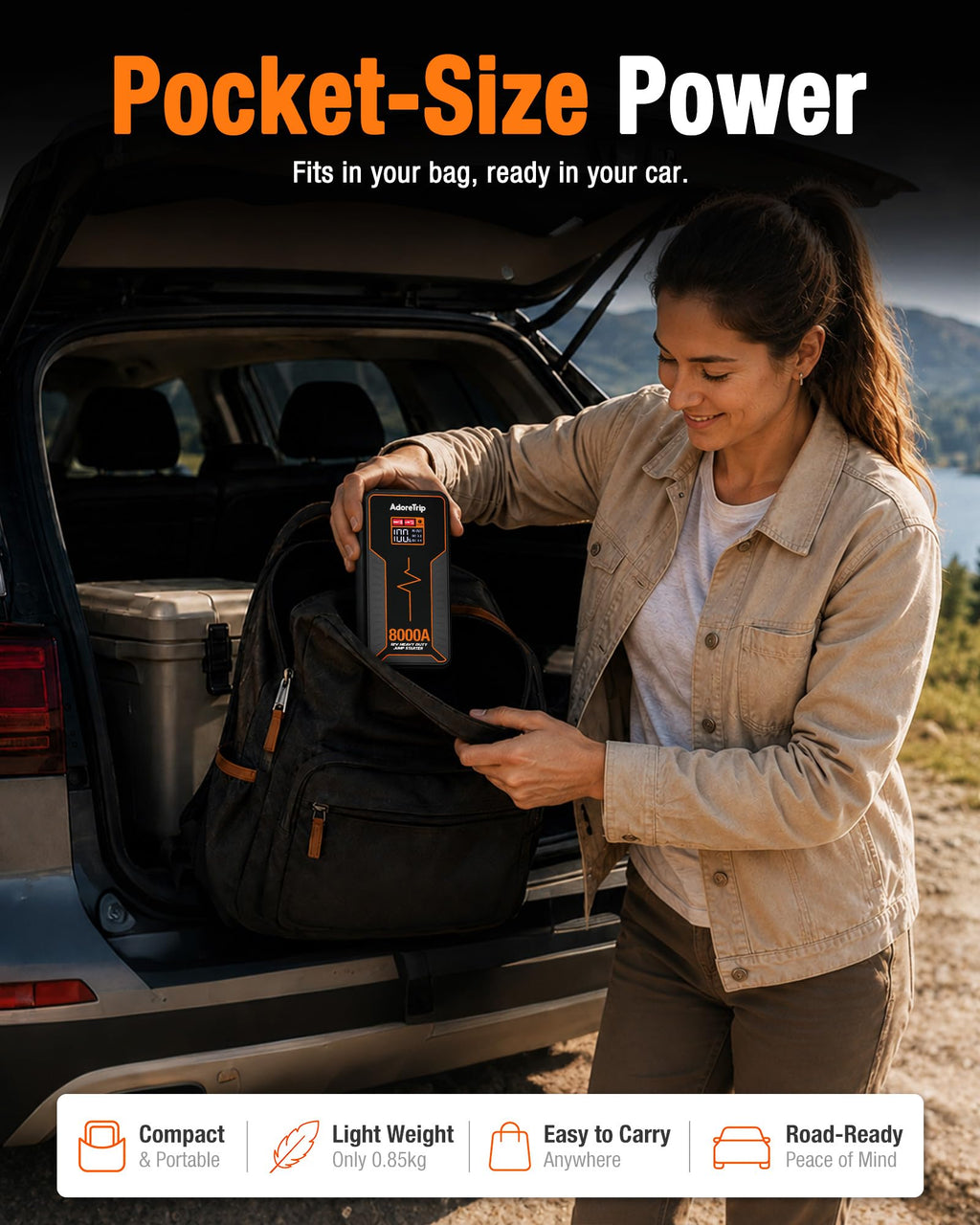 Portable 12v Car Jumper Starter D9844