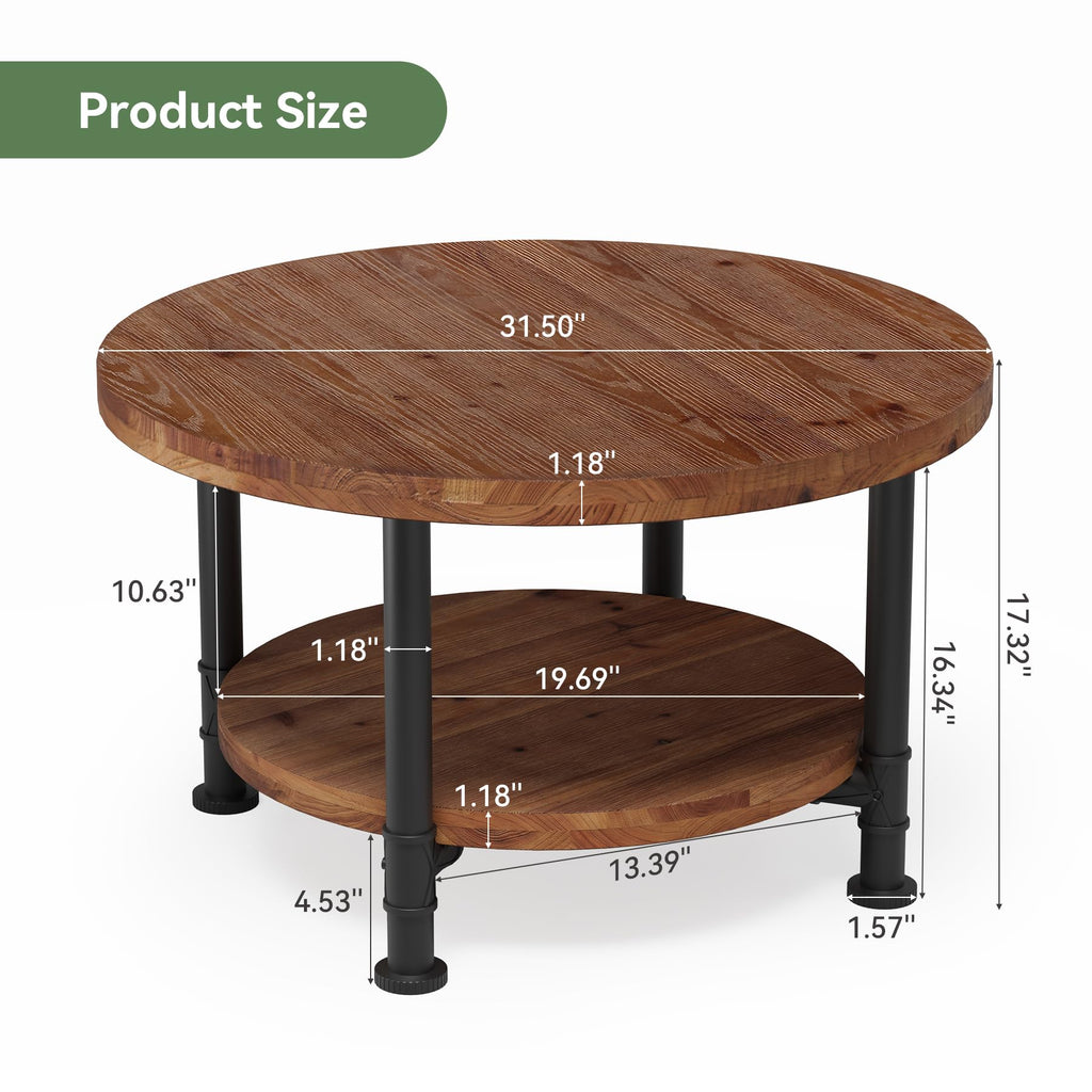 Solid Wood Round Coffee Table S45222