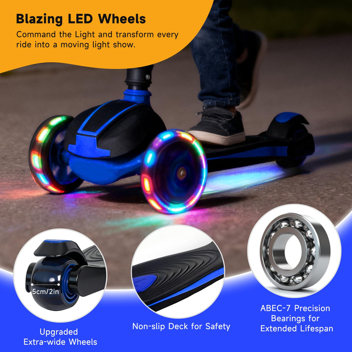 Kids 3-Wheel Foldable Kick Scooter R69694