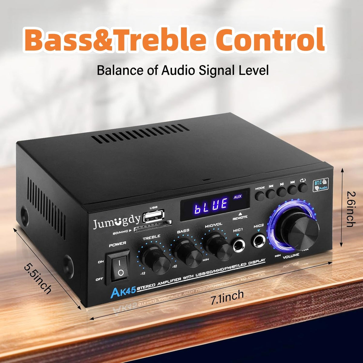 800W 2 Channel Bluetooth Power Amplifier E839