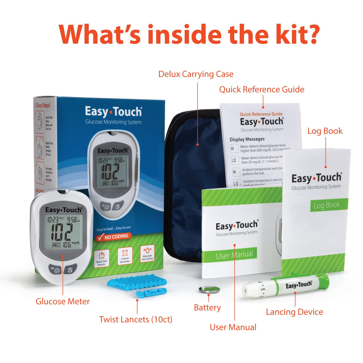 Glucose Meter Kit with 100 Test Strips B956