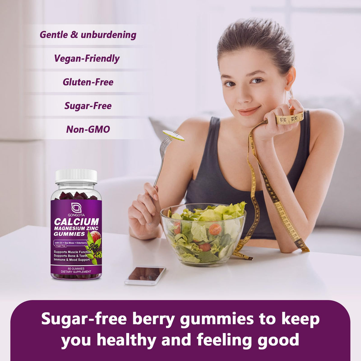 Calcium Magnesium Zinc with Vitamin D3 60 Count I452