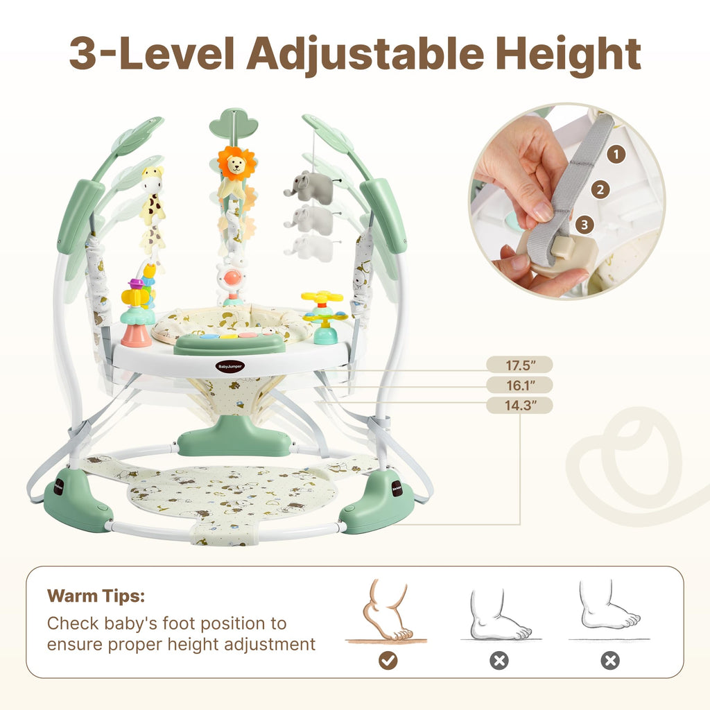 Green 3-in-1 Baby Jumper Activity Center D755973
