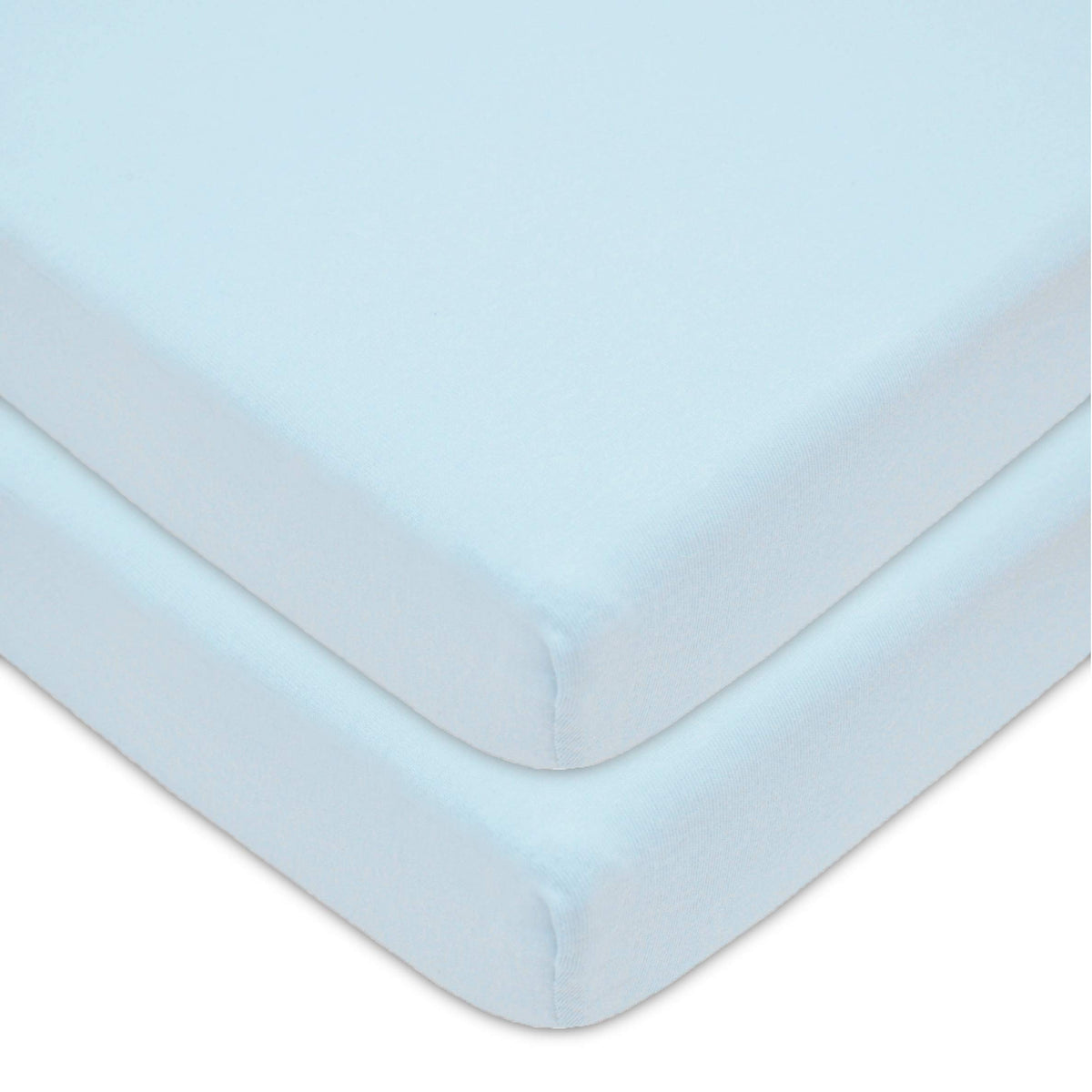 2 Pack Fitted Mini Crib Sheets 38x24" Blue B2157
