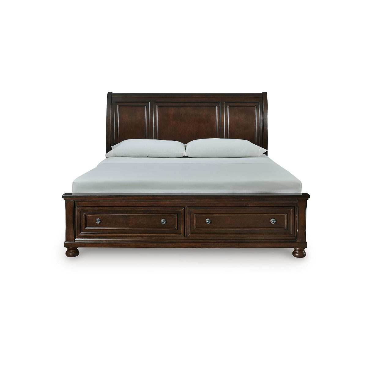 Cal King Sleigh Bed Frame with Storage H204
