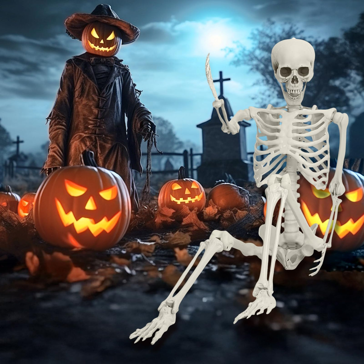 5.4FT Posable Life Size Skeleton V55266
