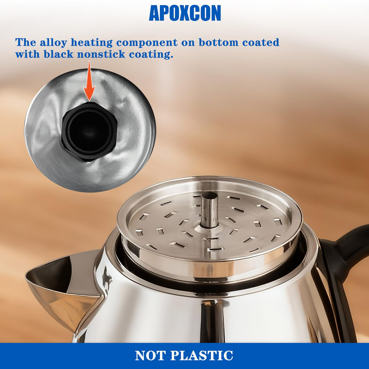 Electric Stainless Steel Coffee Percolator 10 Cup F286271