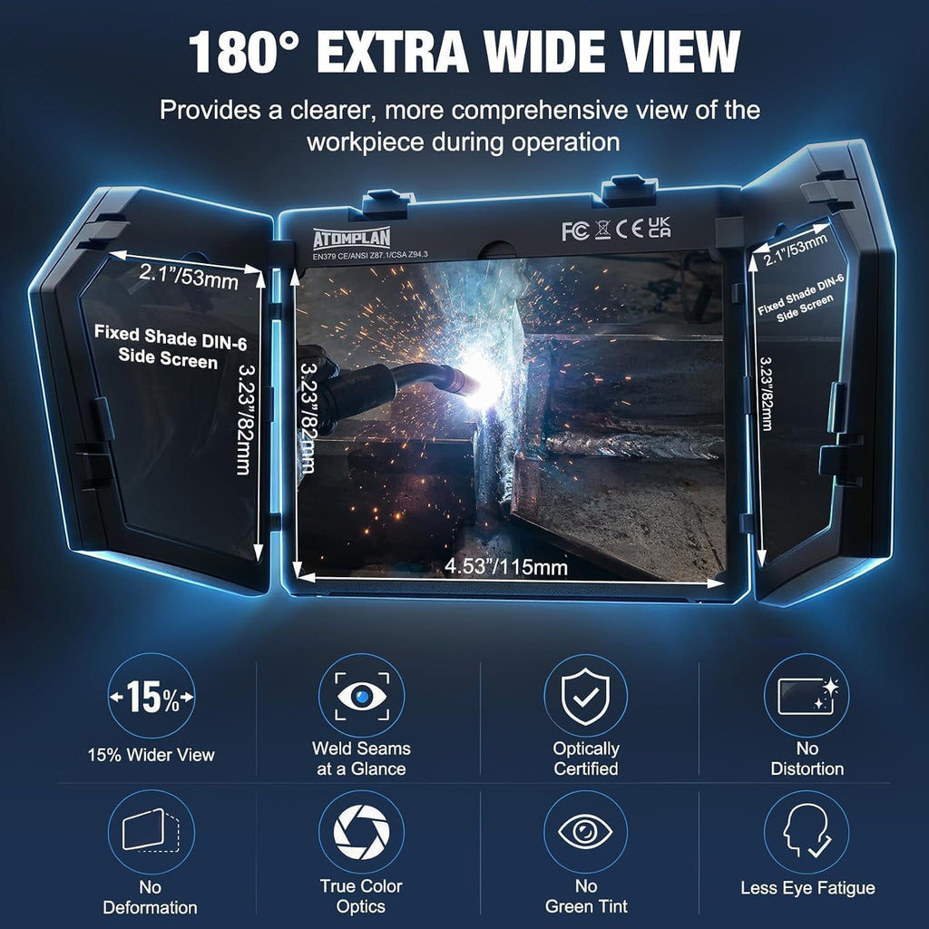 Auto Darkening Welding Helmet True Color 1/1/1/1 Optical Clarity N60308