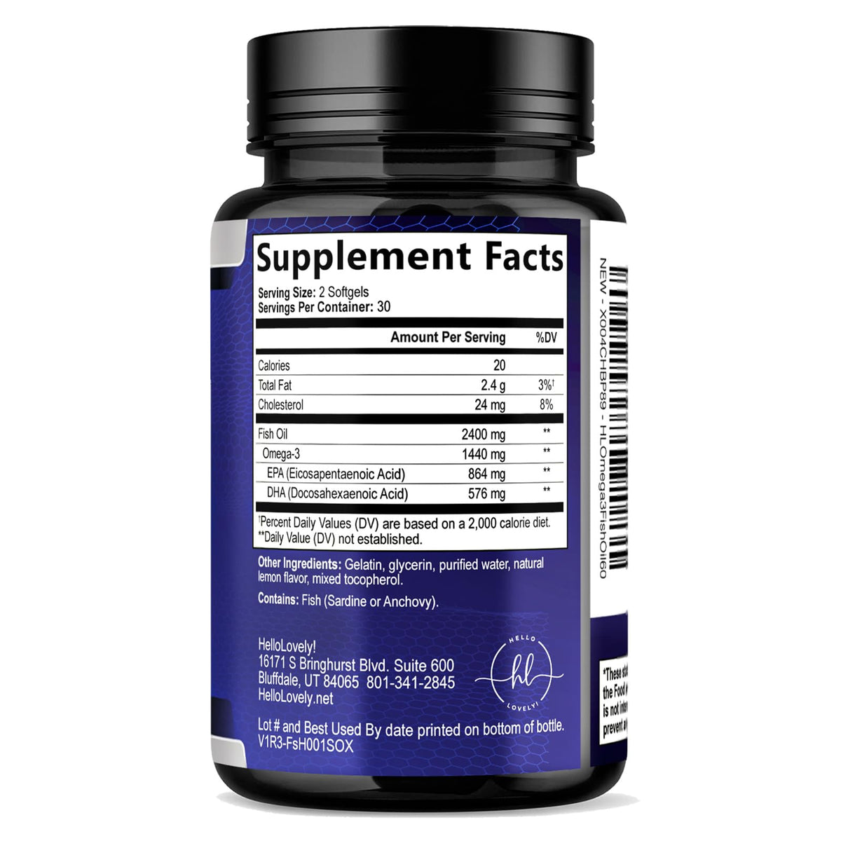 2400mg Omega 3 Fish Oil Softgels X27751