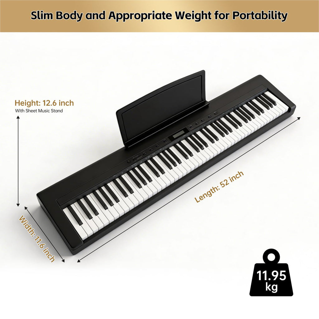 88 Key Weighted Digital Piano with Graded Hammer Action W126