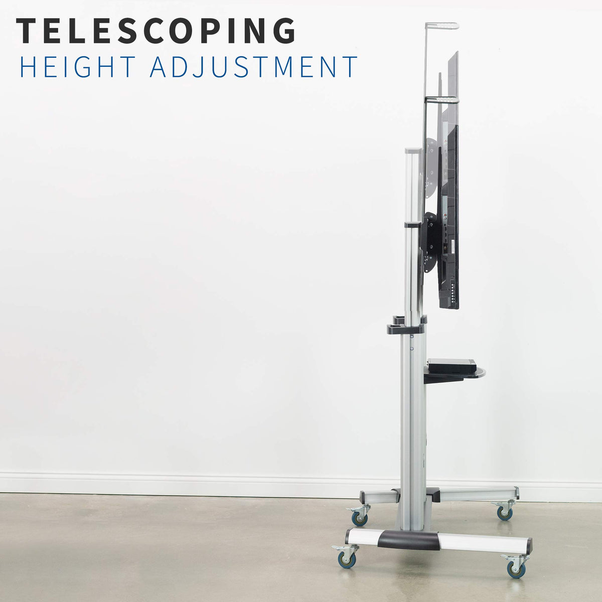 Adjustable Rolling Mobile TV Stand E51350