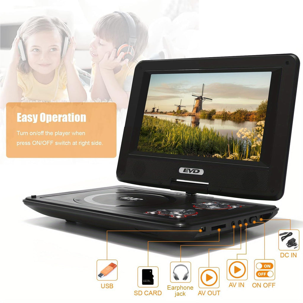 11.5" Portable DVD Player with 9.5" Swivel Screen C126