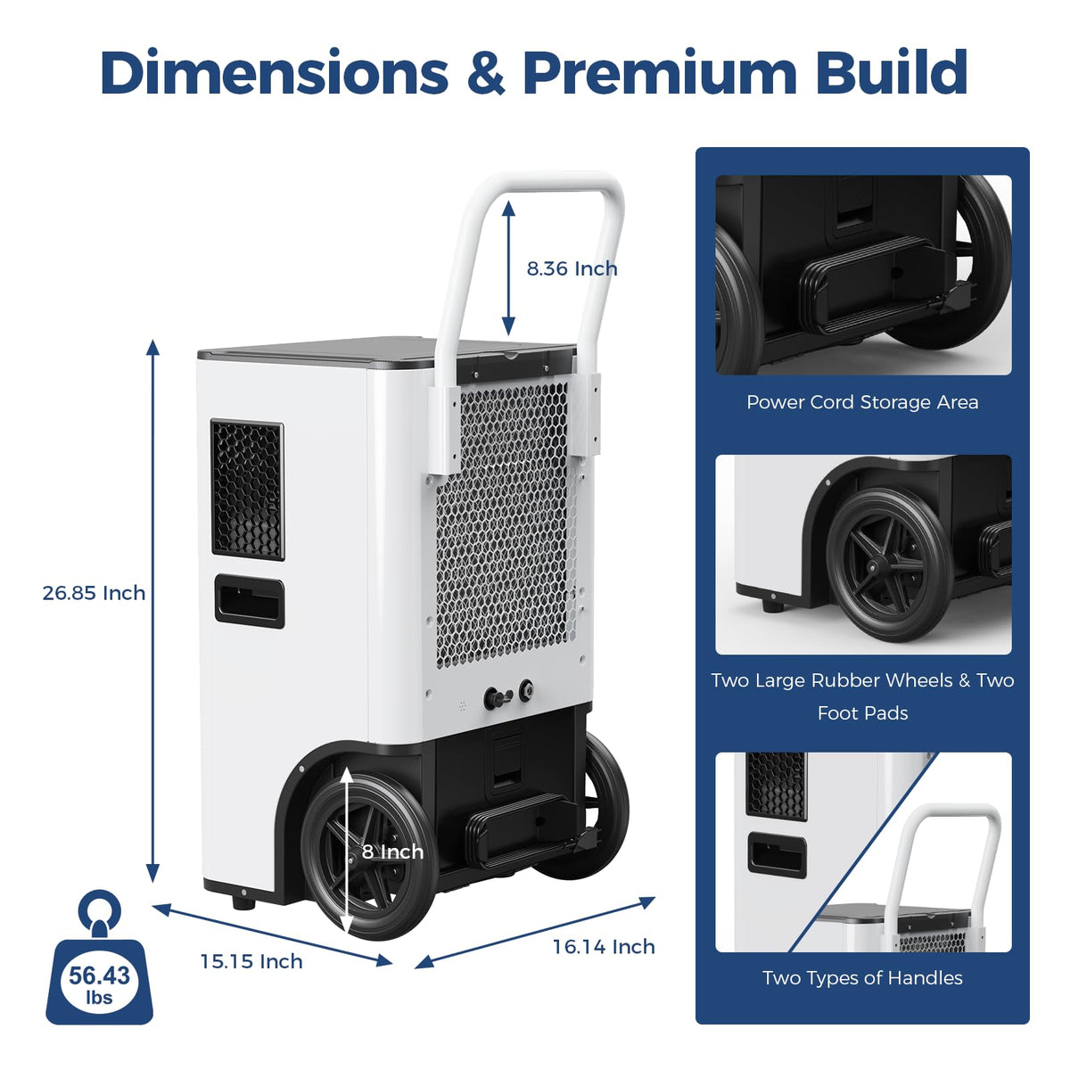 110 PPD Portable Commercial Dehumidifier with Pump A934181