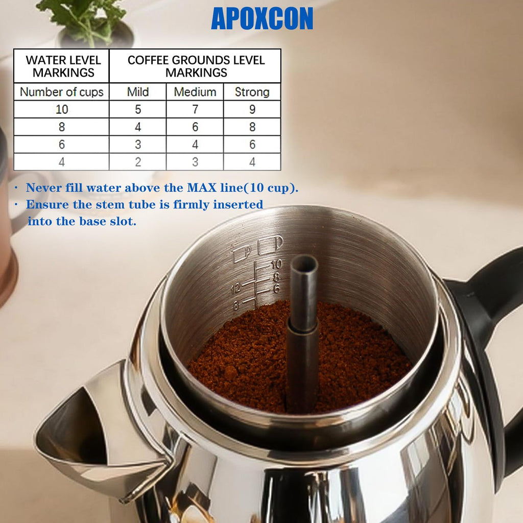Electric Stainless Steel Coffee Percolator 10 Cup F286271