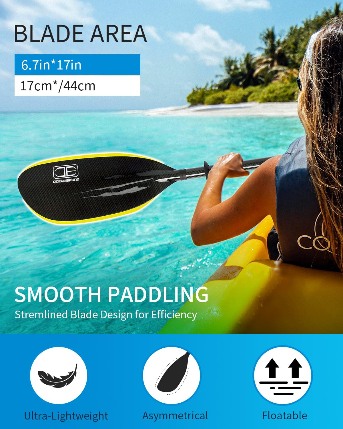 Full Carbon Fiber Adjustable Kayak Paddle B5007