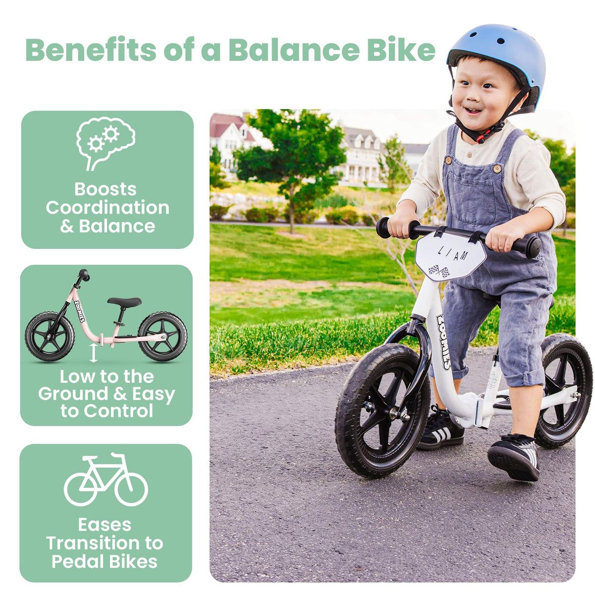 12" Toddler Balance Bike with Carrying Strap V82451