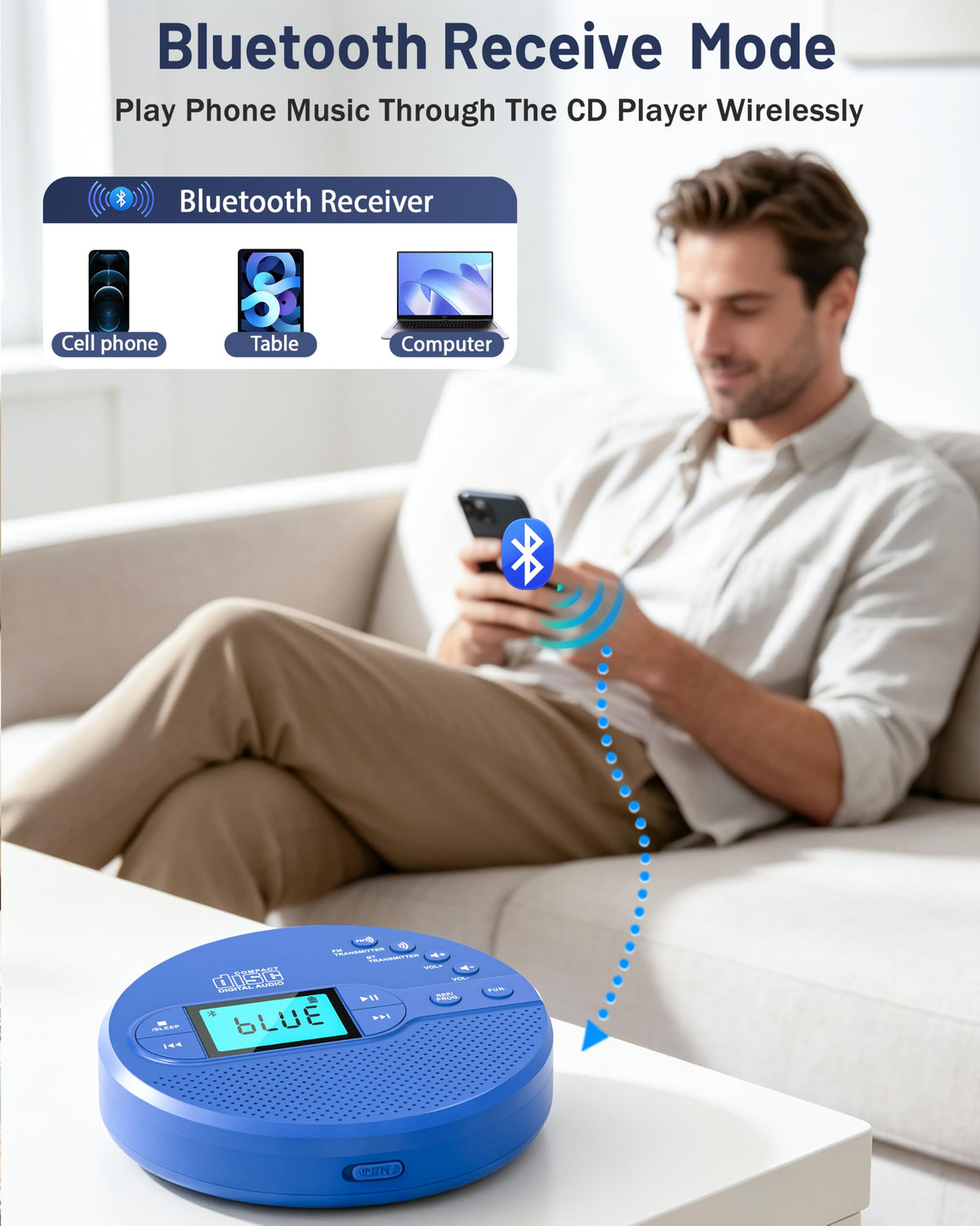 Portable CD Player with FM Transmitter & Speaker G84010