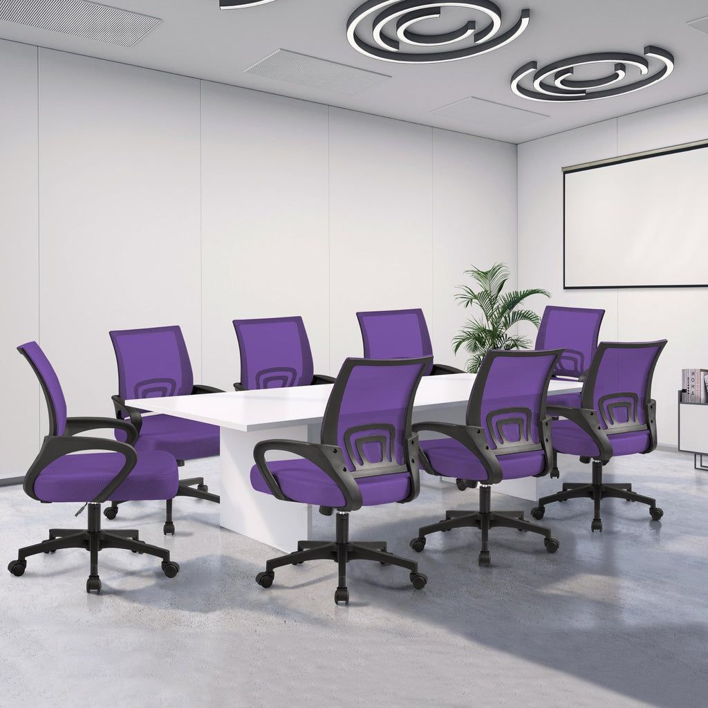 Purple Adjustable Swivel Mesh Office Chair J495448