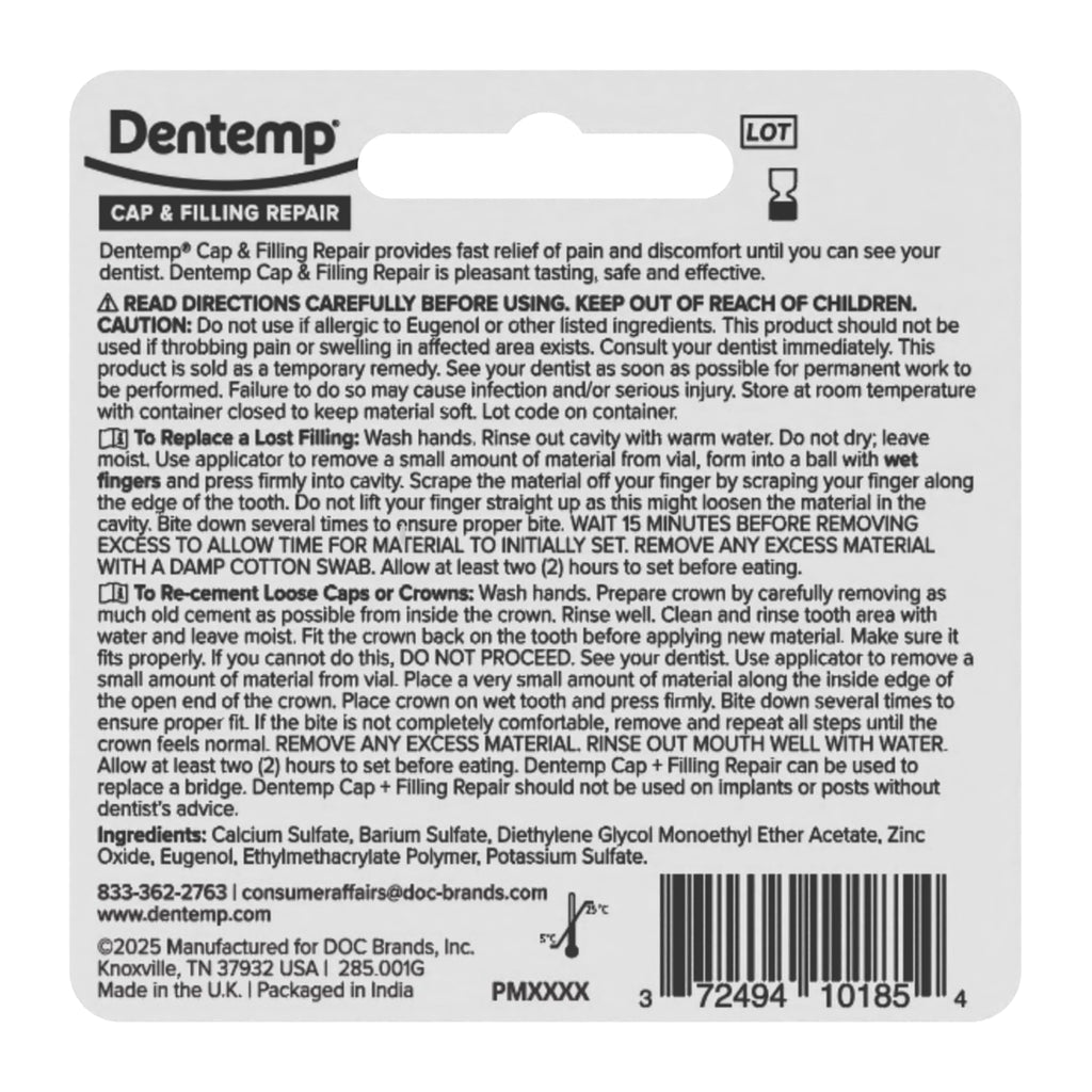 Loose Cap and Lost Filling Repair Dental Kit B79312