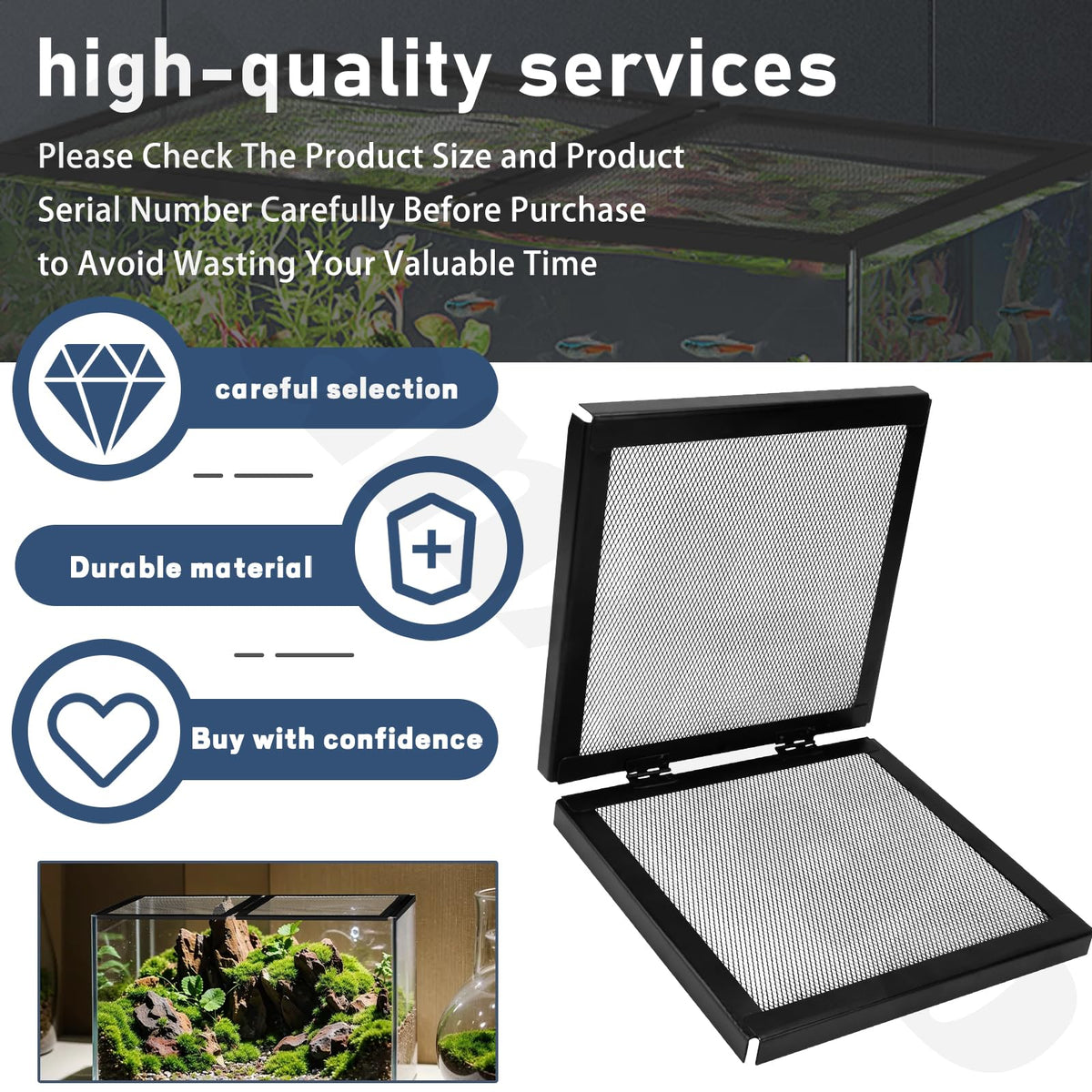 Hinged Door Aquarium Screen Cover L248760