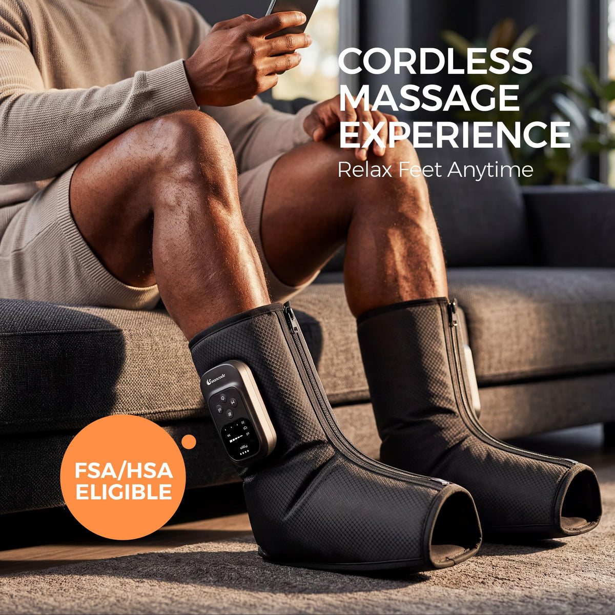 Air Compression Foot and Ankle Massager with Heat W91123