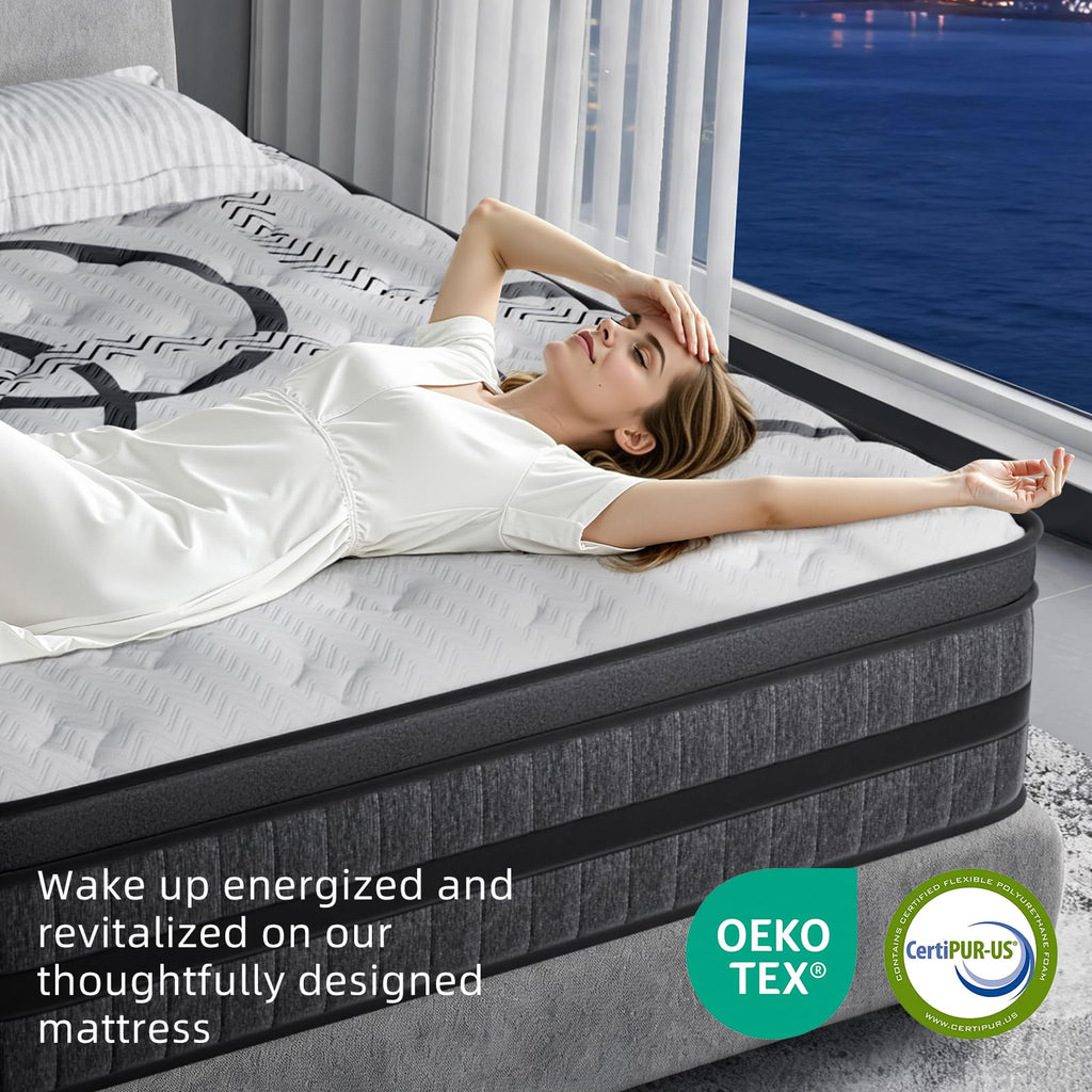Full Size 12 Inch Medium Firm Hybrid Spring Mattress R144