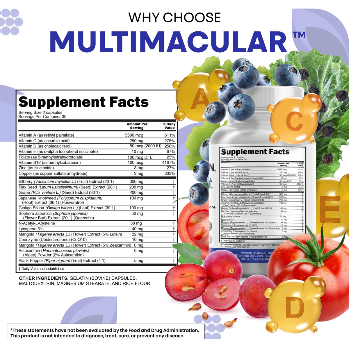 Eye Vitamins with Bilberry Lutein Zeaxanthin Supplement N984