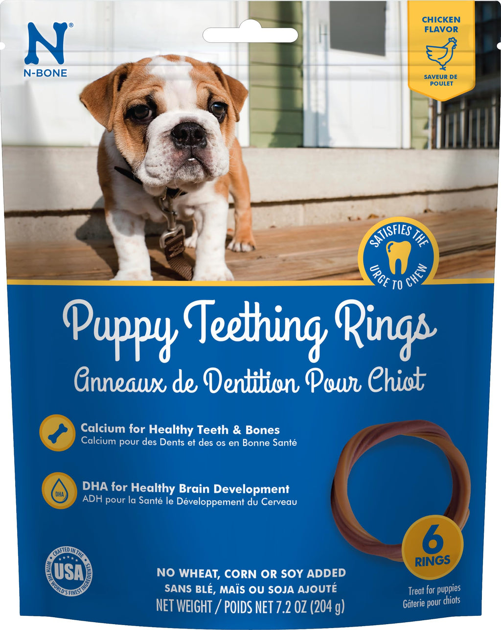 Chicken Flavor 6 Rings Puppy Teething Chews P1355