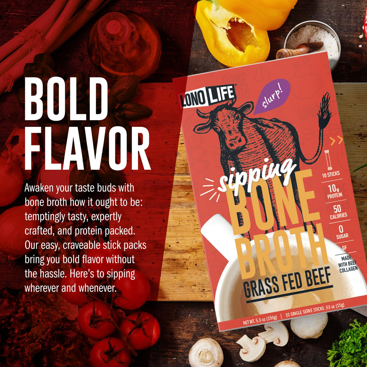 Beef Bone Broth Powder Mix 8oz Z93694
