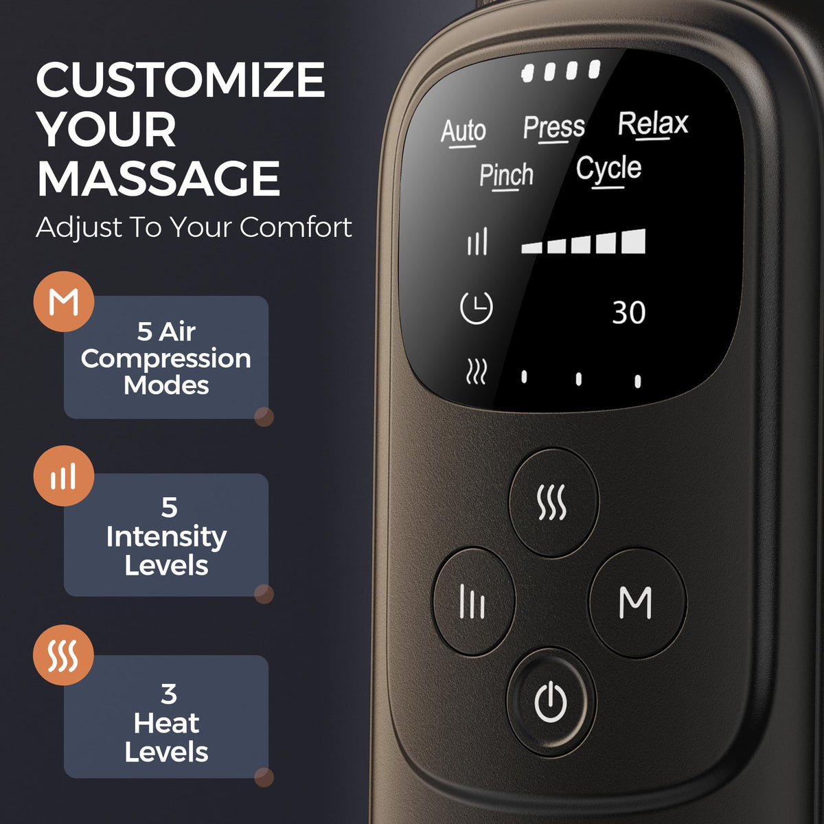 Air Compression Foot and Ankle Massager with Heat W91123