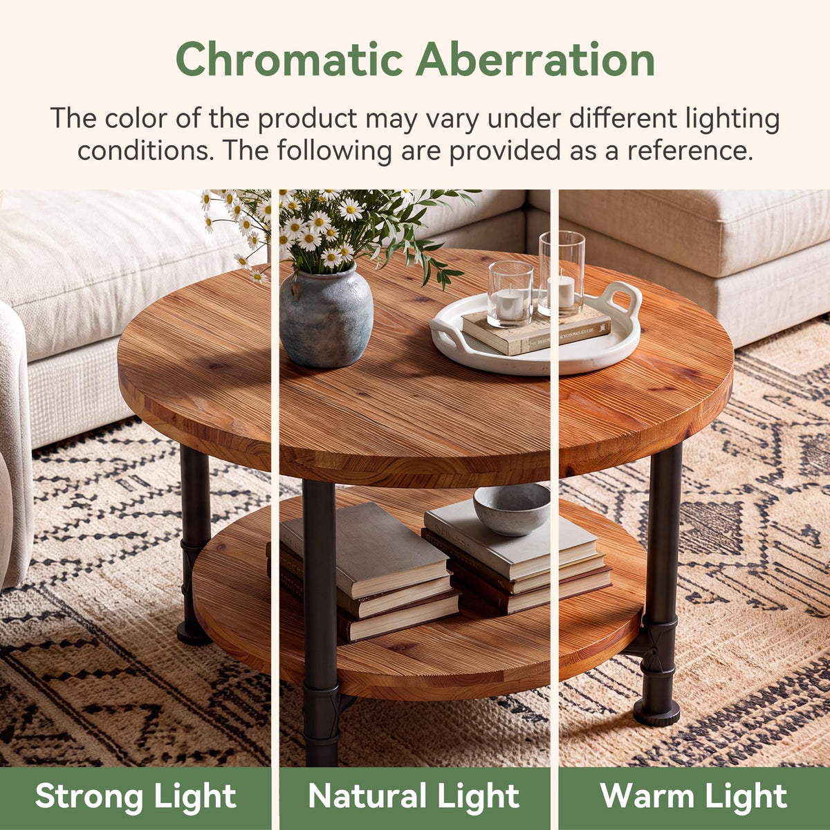 Solid Wood Round Coffee Table S45222