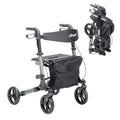 Compact Folding Rollator with Seat and Brakes, 8-Inch Wheels M923