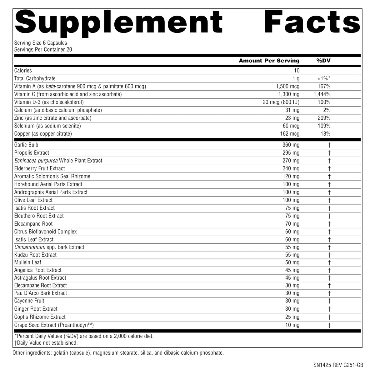 120 Capsules Immune Support R31251