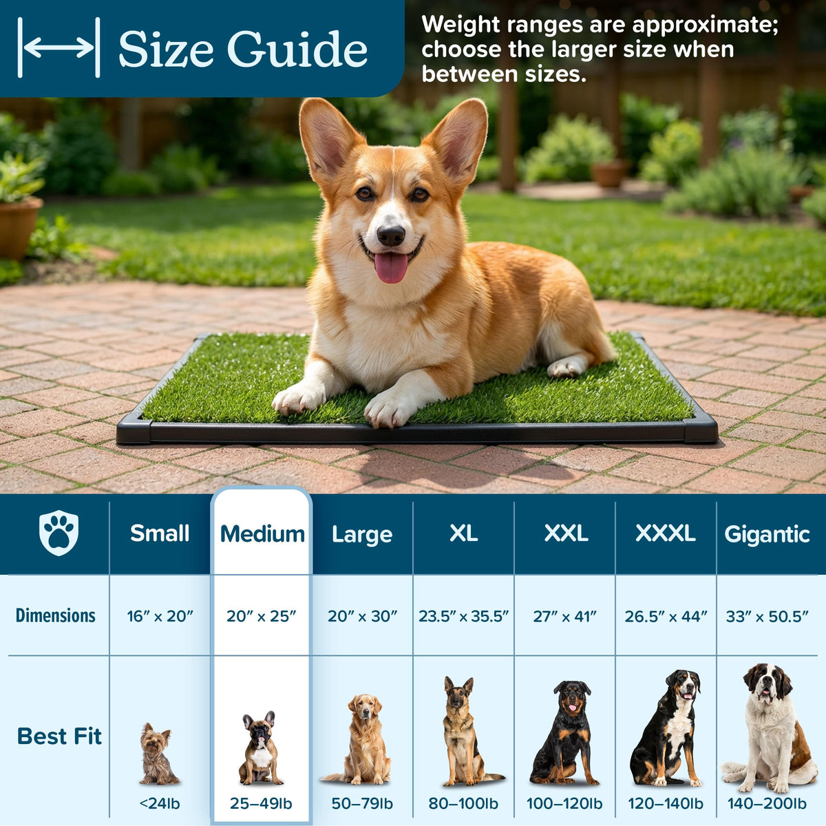 Artificial Grass Puppy Pee Pad Set of 3 W41232