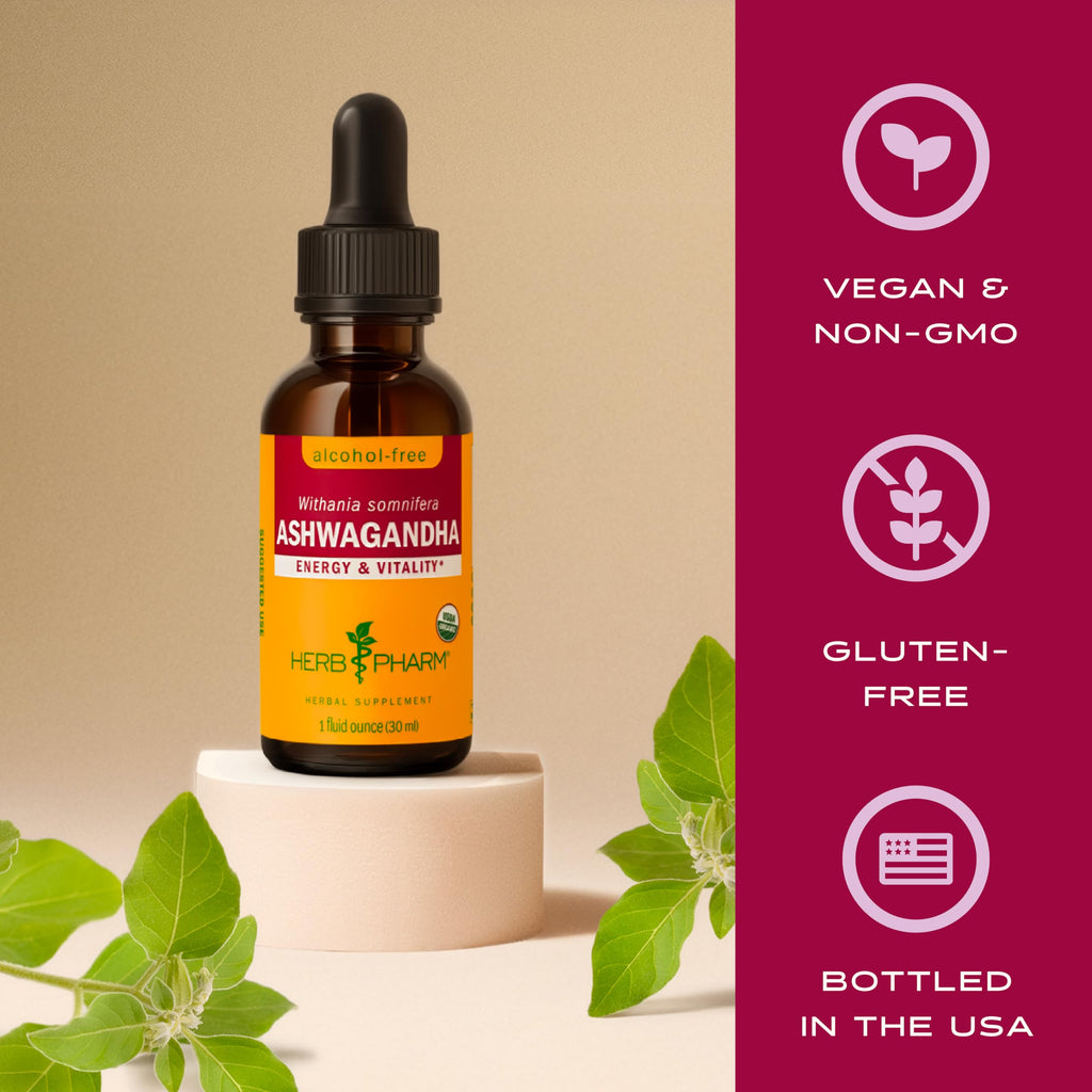 Organic Alcohol-Free Ashwagandha Liquid Extract 1 Oz T548