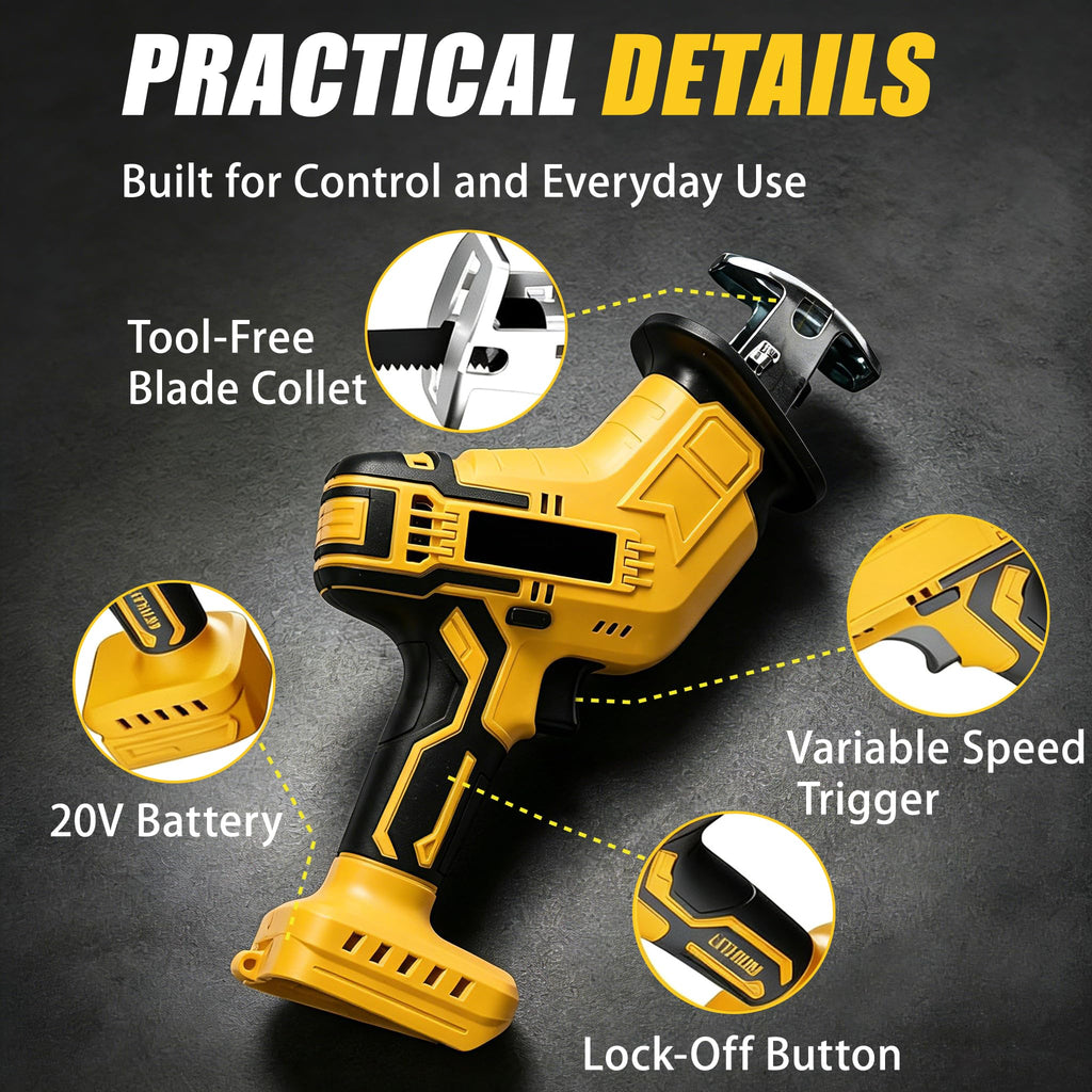 Cordless Reciprocating Saw 400W 3000RPM with 4 Saw Blades H29589