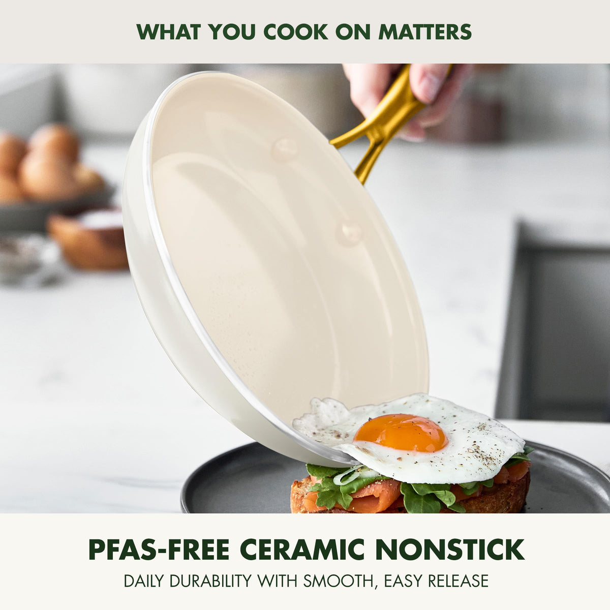 Nonstick Ceramic 2 Piece Frying Pan Skillet Set Z949339