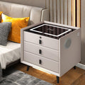 White 3 Drawer Nightstand with Fingerprint Lock and Wireless Charging P39866