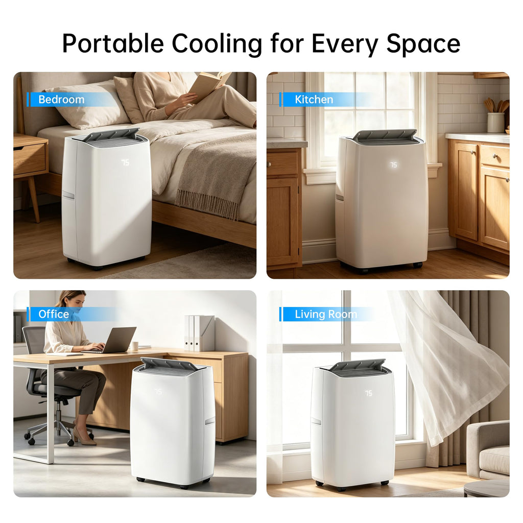 14000 BTU 5-in-1 Portable Air Conditioner with Remote Control and Window Kit W18602