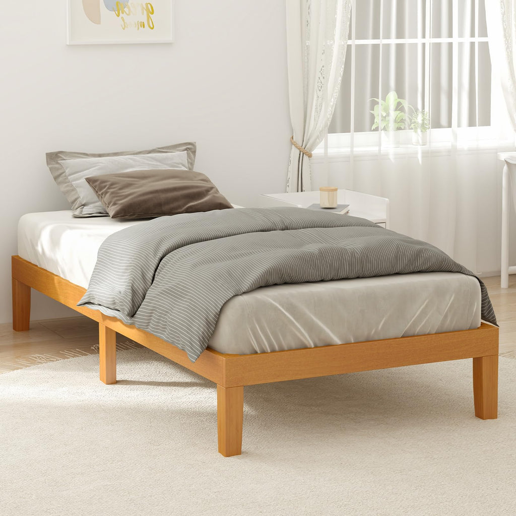 Solid Wood Twin Bed Frame with Under Bed Storage R219