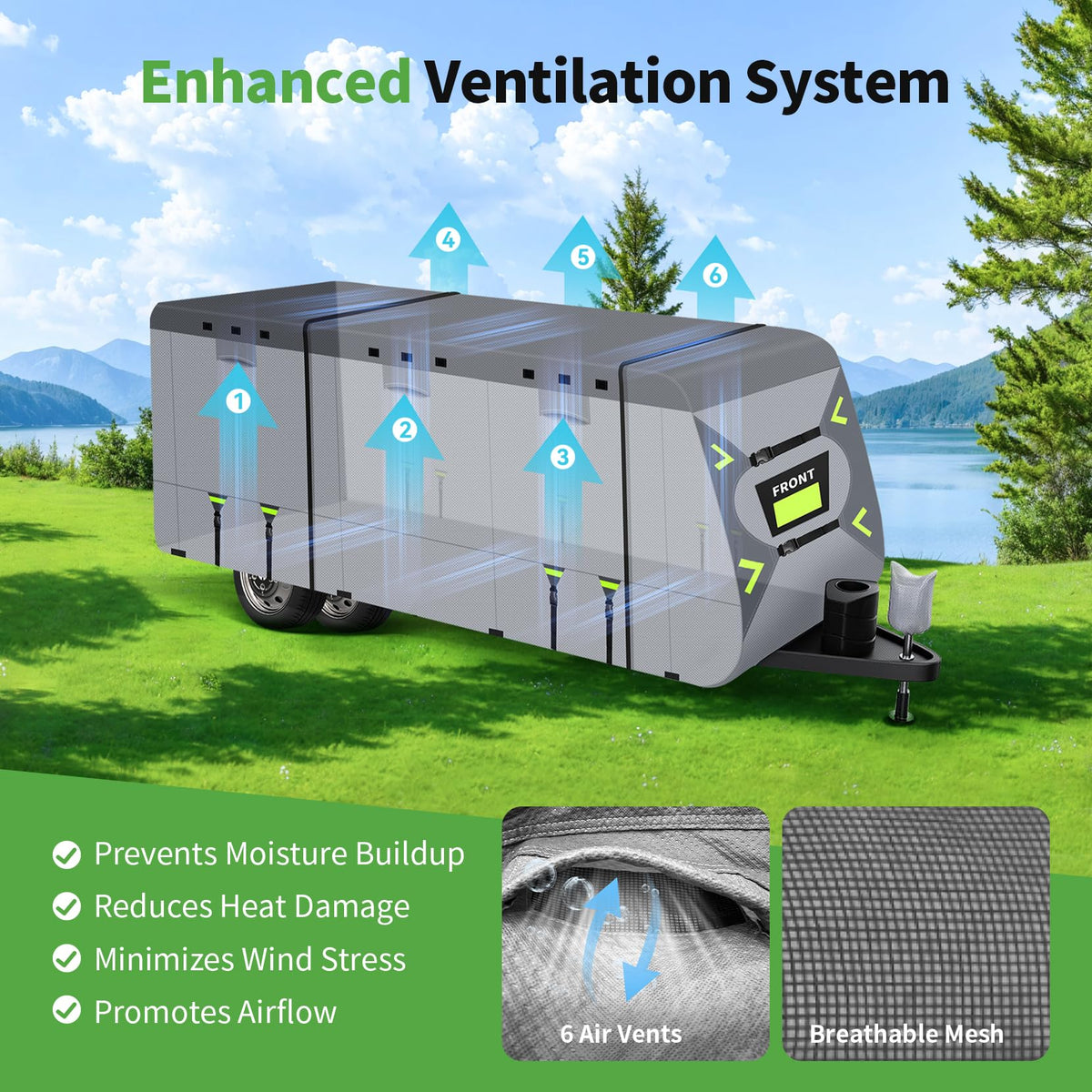 Heavy Duty 9 Layers RV Cover 14-16ft V817