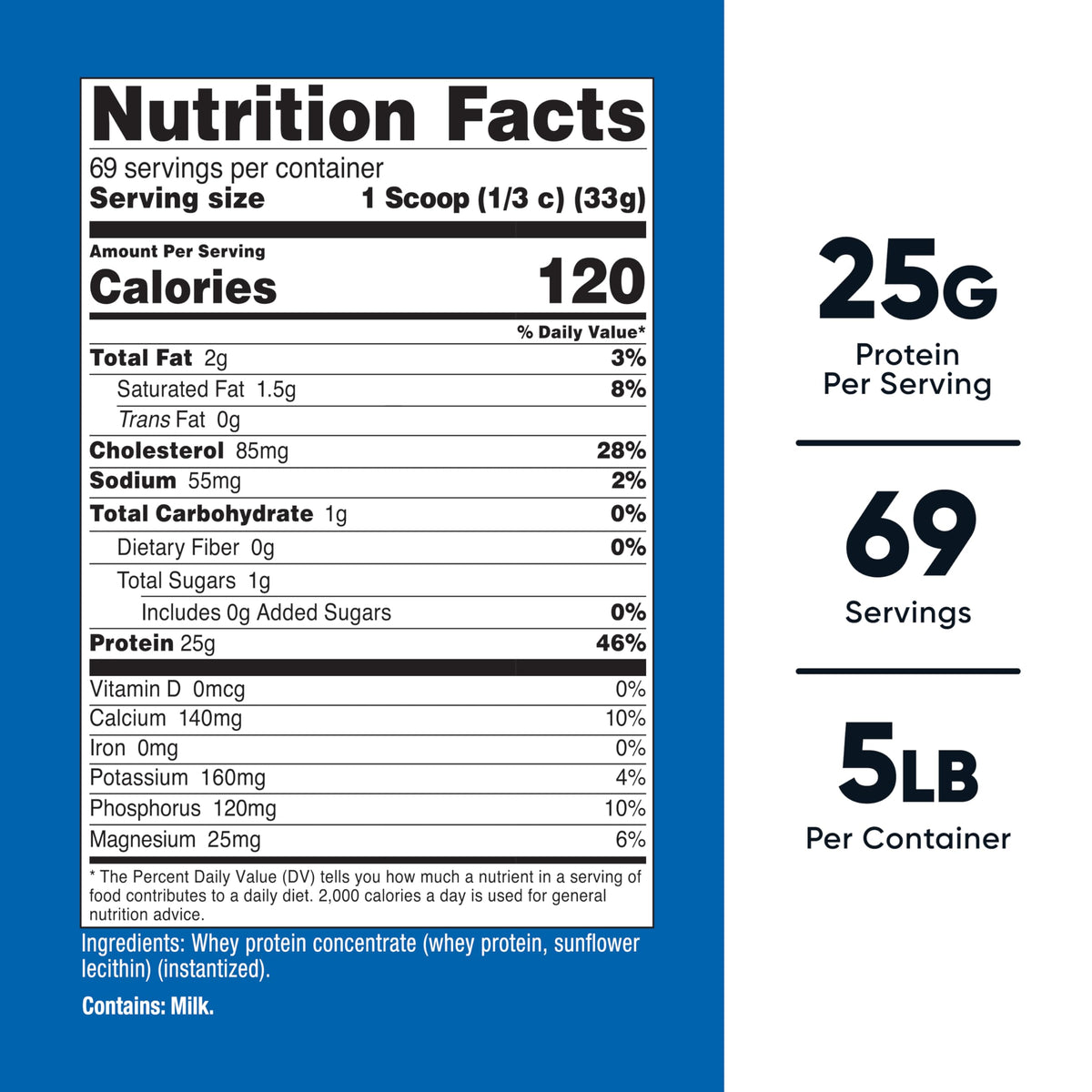 Whey Protein Concentrate Powder 5 LB T38693